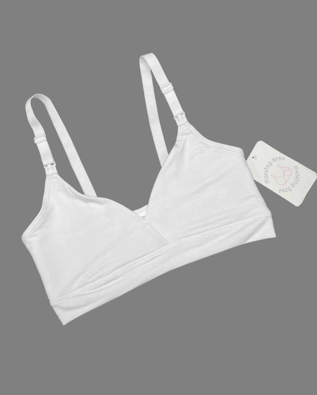 Losha Double Layer Nursing Bra with Side Support – White