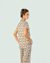 Siesta Cotton Button-Down Shirt and Pajama Set – Spring White