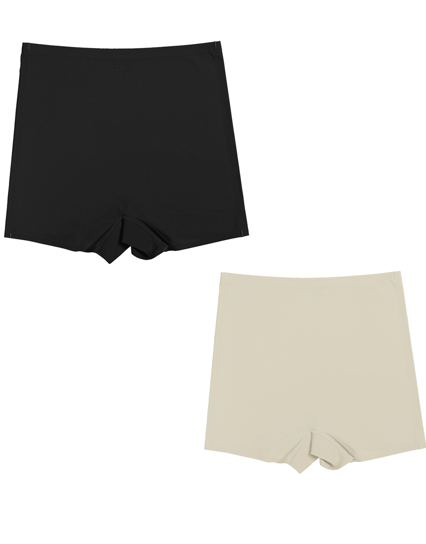 Losha Pack of 2 High Waist Laser-Cut Boyshorts