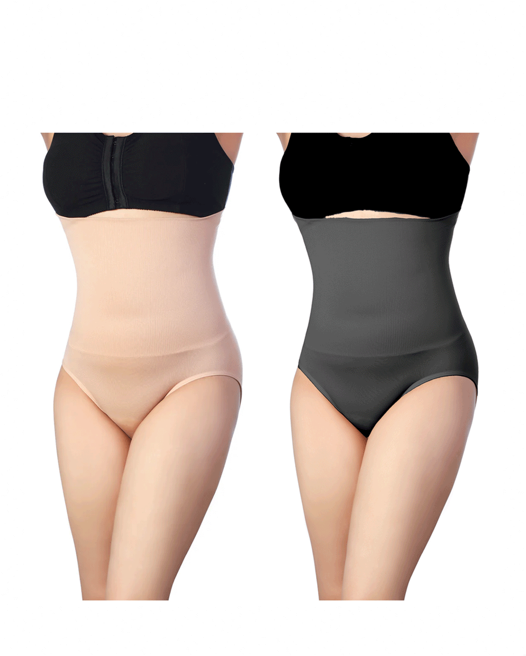 PACK OF 2 SEAMLESS HIGH-WAIST SHAPING BRIEFS