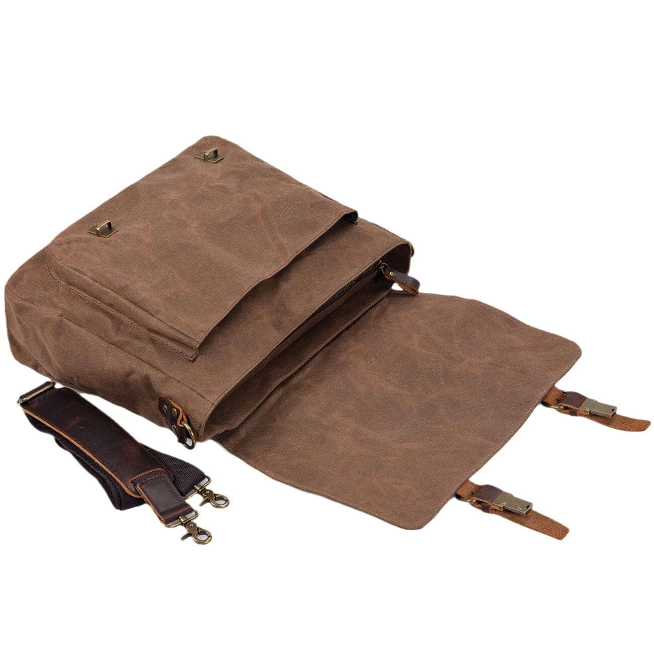 Canvas and Leather Messenger Bag | Wilder 