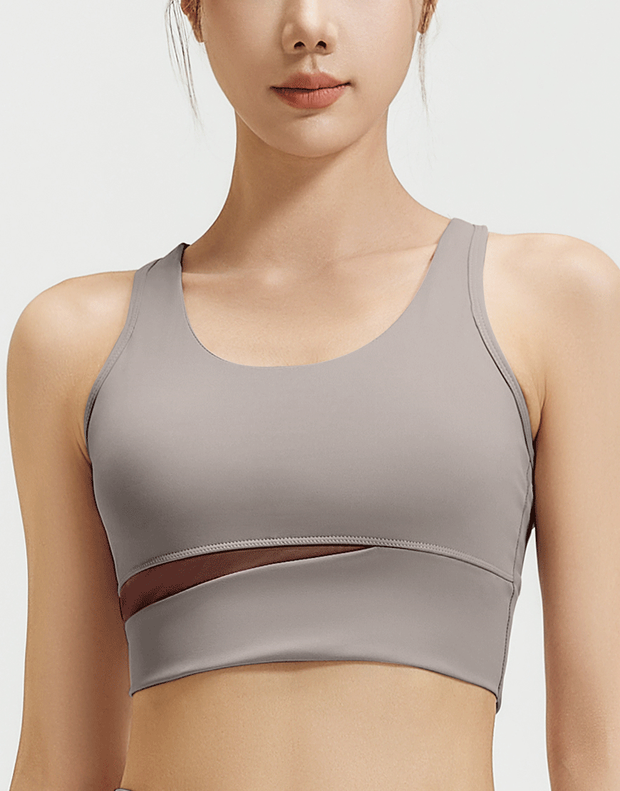 4 WAY STRETCH MEDIUM IMPACT SPORTS BRA – Rust