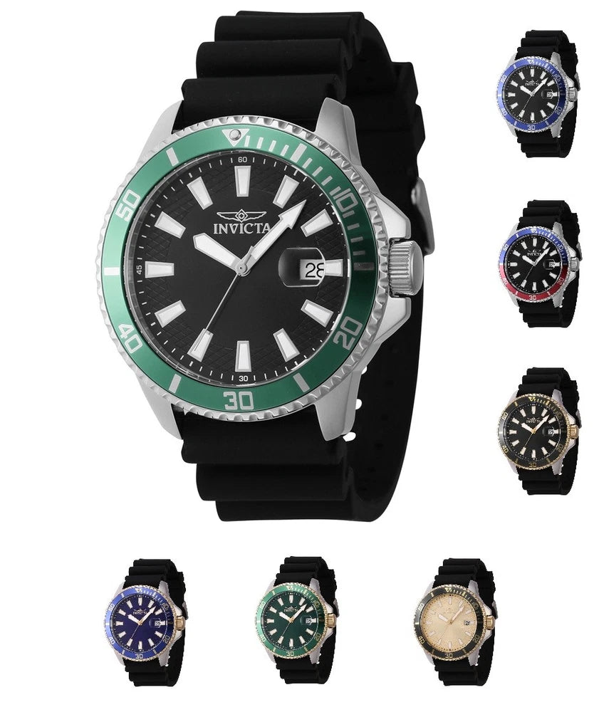 Invicta Men's Pro Diver 45mm Quartz Rubber Strap Watch