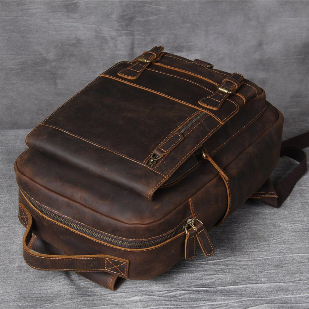 Corbinian™ | Hellbrauner Leder-Rucksack