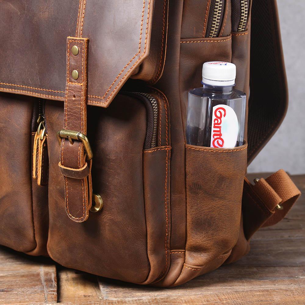 Stellan™ | Brauner Leder-Rucksack
