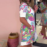 Lydia™ | Light Floral V-Neck Dress