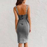 Raluca™ | Elegant Jean Curve Dress