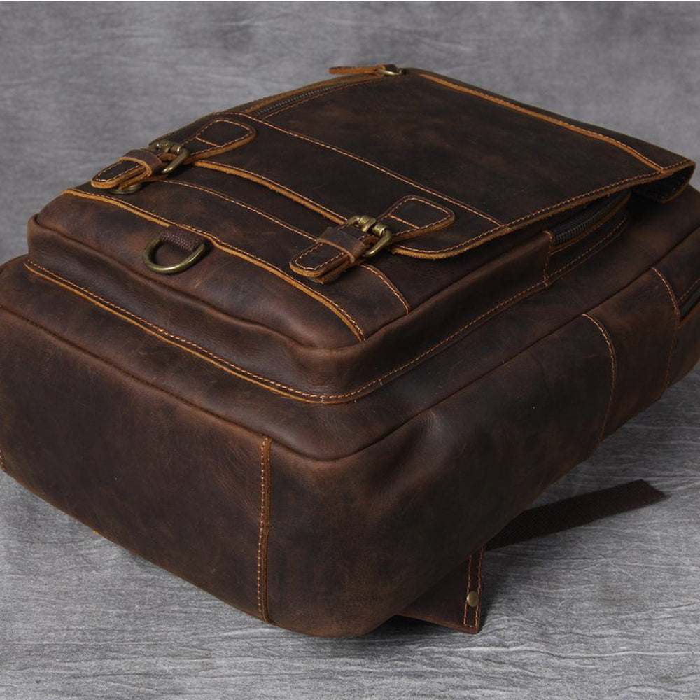 Corbinian™ | Hellbrauner Leder-Rucksack