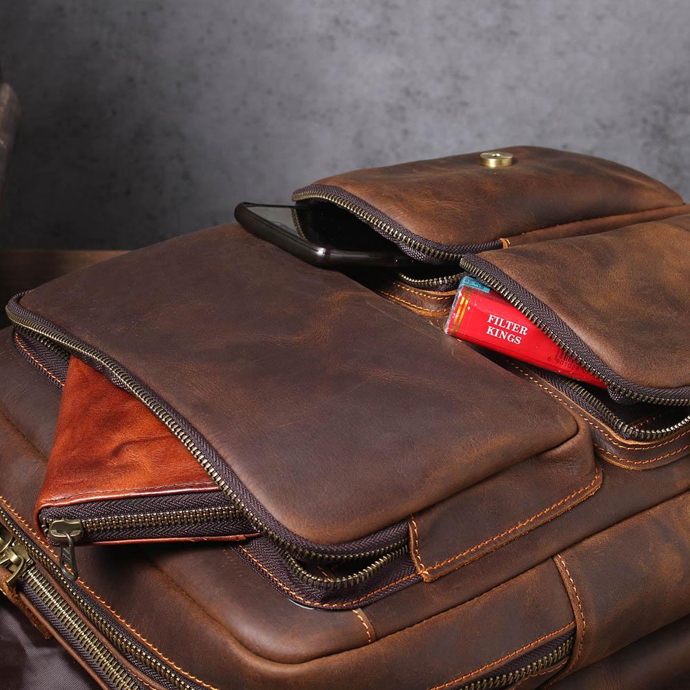 Stellan™ | Brauner Leder-Rucksack
