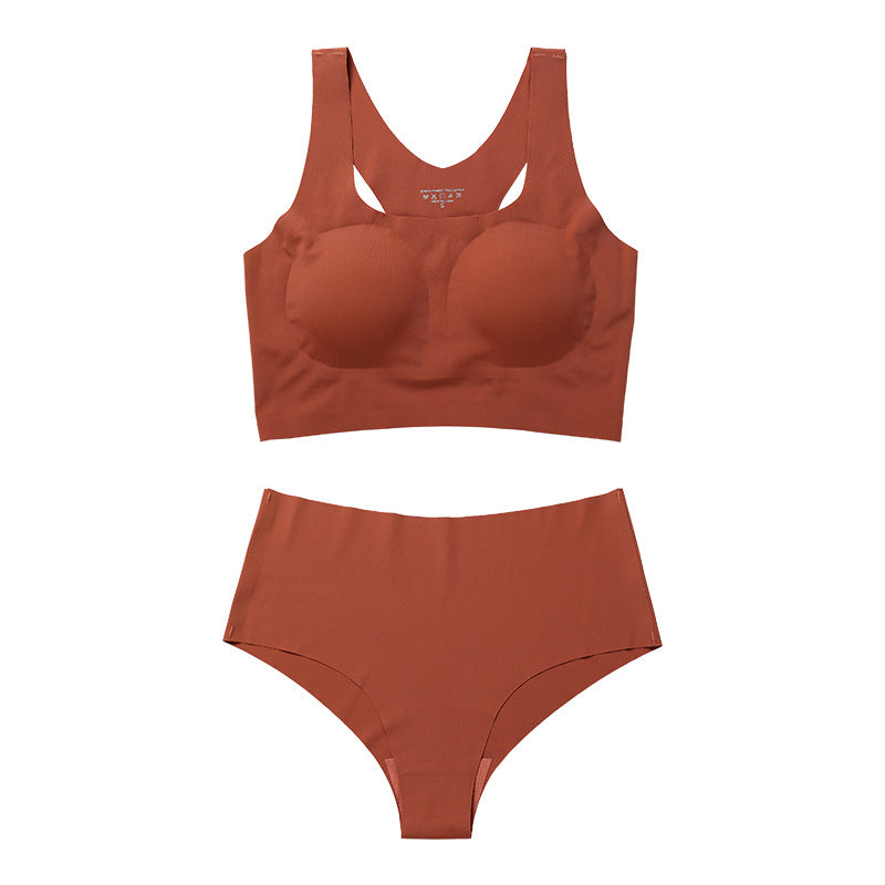 Laser Cut Super Soft Bra Set – Rust