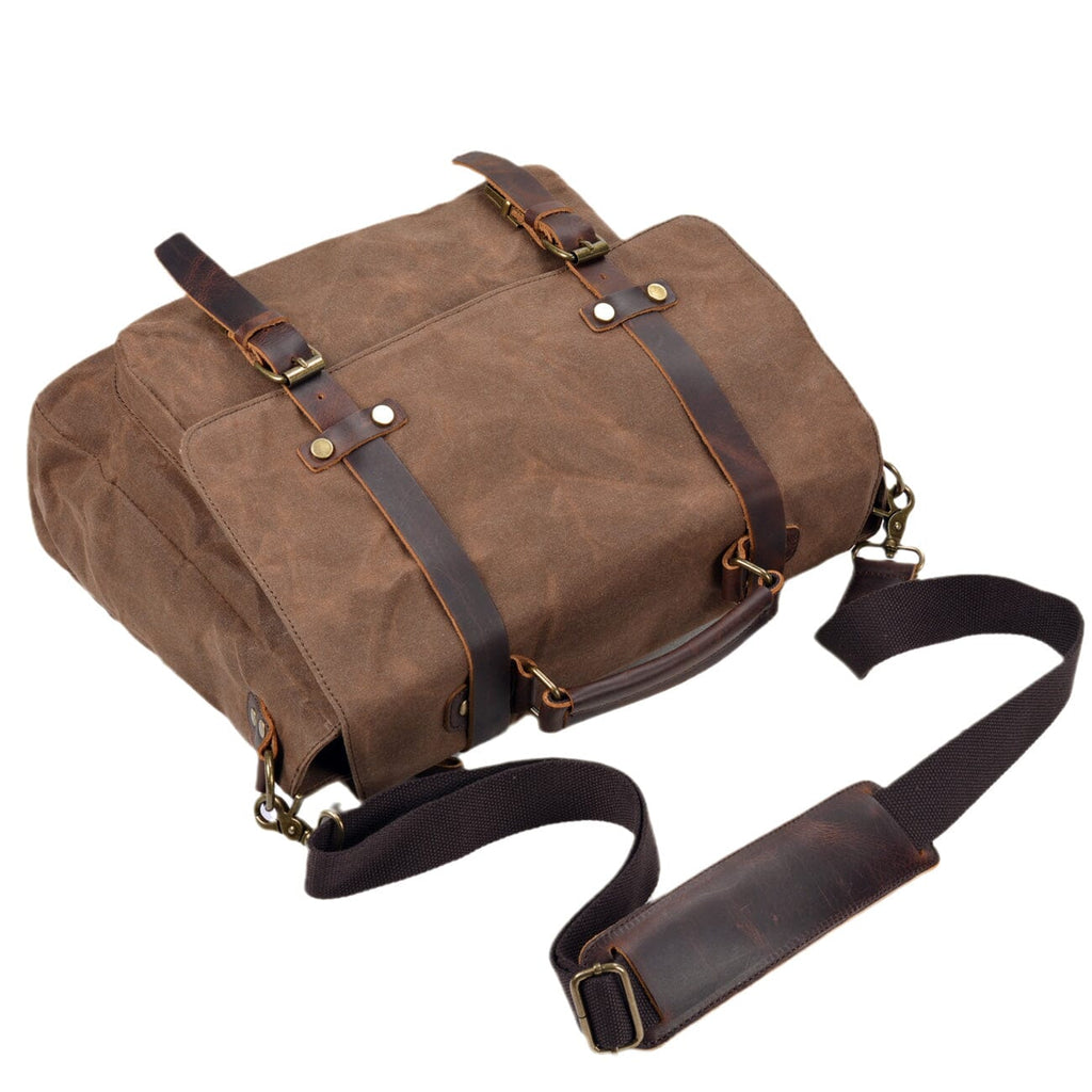 Canvas and Leather Messenger Bag | Wilder 