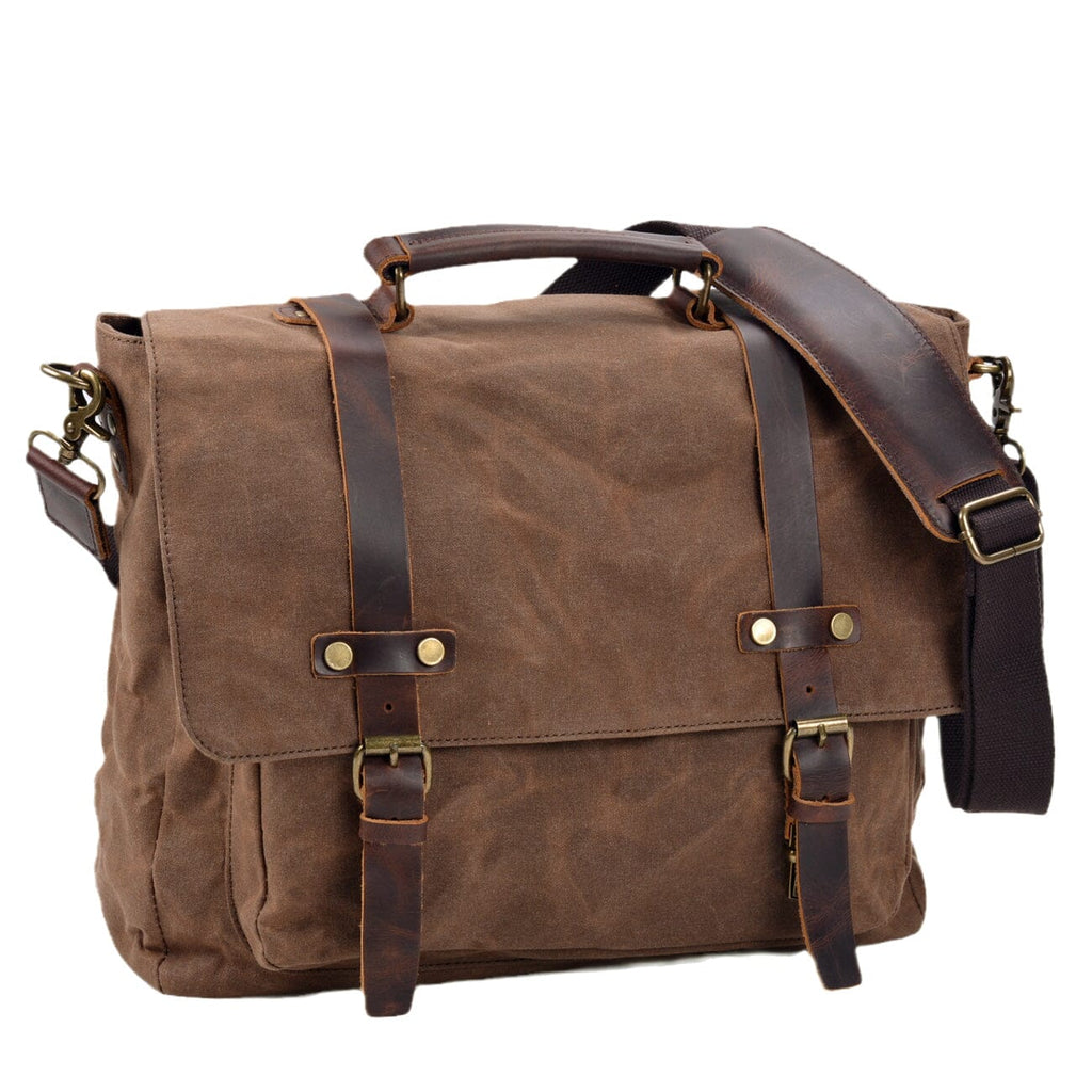Canvas and Leather Messenger Bag | Wilder 